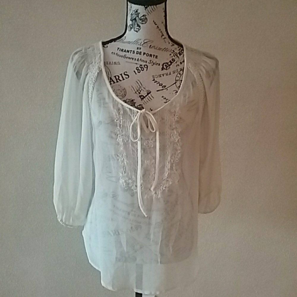 LC Lauren Conrad Peasant Blouse